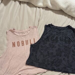 NOBULL Blush and Charcoal Tank Tops